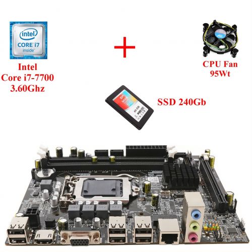 Комплект для сборки ПК Intel Core i7-7700 + Материнская плата 1151 сокет + SSD 240Gb + Кулер