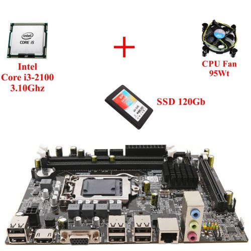 Комплект для сборки ПК Intel Core i5-2400 + Материнская плата 1155 сокет + SSD 480Gb + Кулер