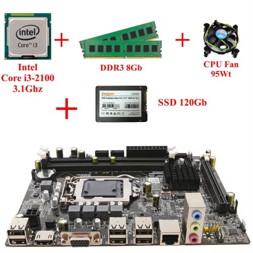 Комплект Intel Core i3-2100, сокет LGA1155