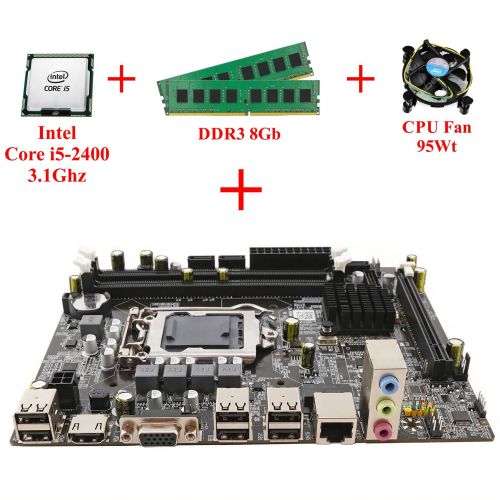Комплект для сборки ПК Intel Core i5-2400 + Память 8Gb + Материнская плата 1155 сокет + Кулер