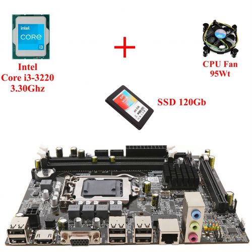 Комплект для сборки ПК Intel Core i3-3220 + Материнская плата 1155 сокет + SSD 120Gb + Кулер
