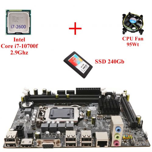Комплект для сборки ПК Intel Core i7-10700f + Материнская плата 1200 сокет + SSD 240Gb + Кулер