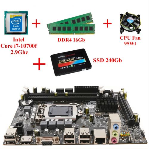 Комплект Intel Core i7-10700f, сокет LGA1200