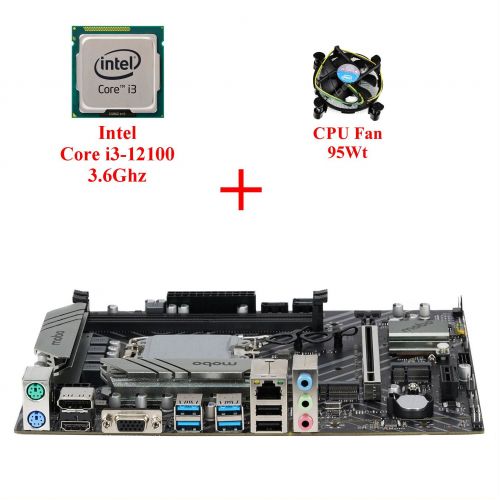 Комплект для сборки ПК Intel Core i3-12100 + Материнская плата 1700 сокет + Кулер