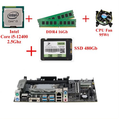 Комплект Intel Core i5-12400, сокет LGA1700