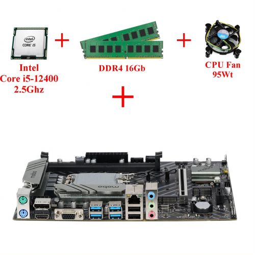 Комплект для сборки ПК Intel Core i5-12400 + Память 16Gb + Материнская плата 1700 сокет + Кулер