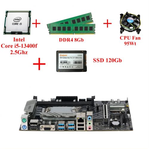 Комплект Intel Core i5-13400f, сокет LGA1700