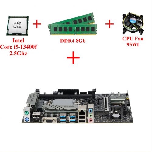 Комплект для сборки ПК Intel Core i5-13400f + Память 8Gb + Материнская плата 1700 сокет + Кулер